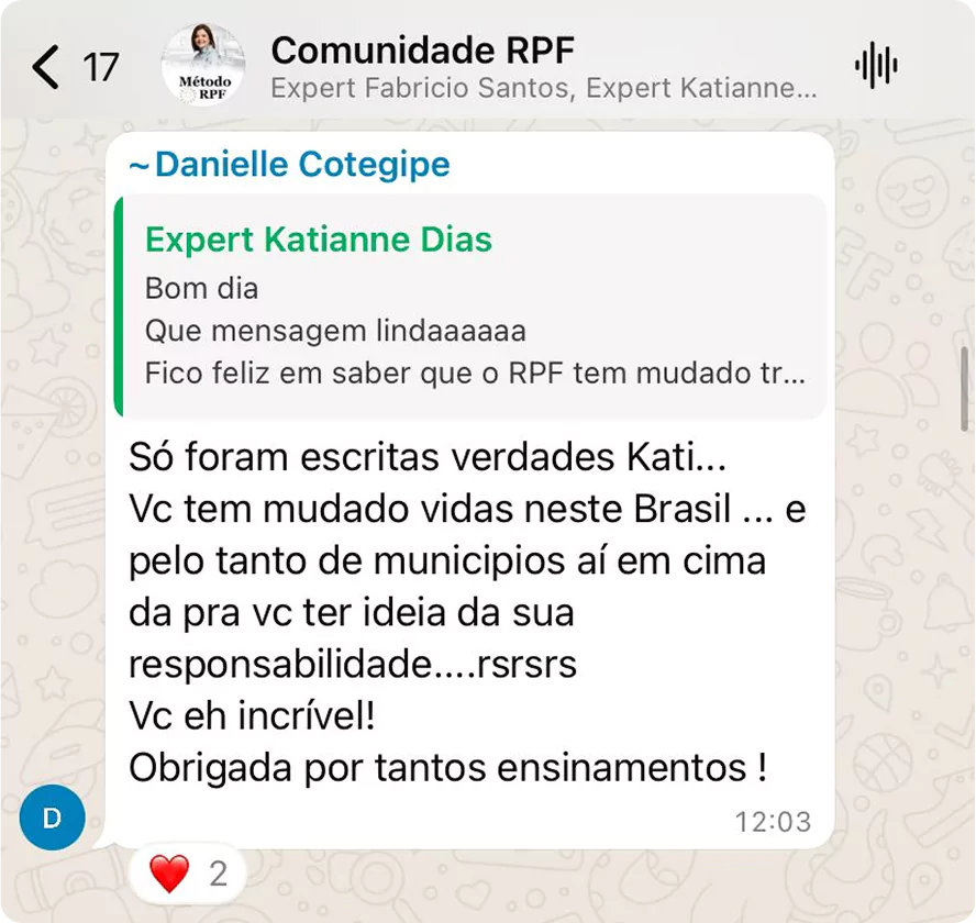Depoimento Aluna Método RPF 6